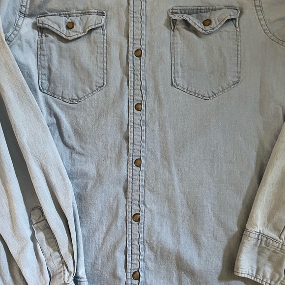 Light Blue Denim Button Up - Mens Size Medium - Picture 3 of 6